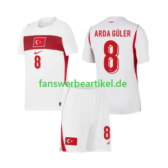 Arda Guler 8 Trikot Türkei Kinder Auswärtsausrüstung WM 2026 Kurzarm