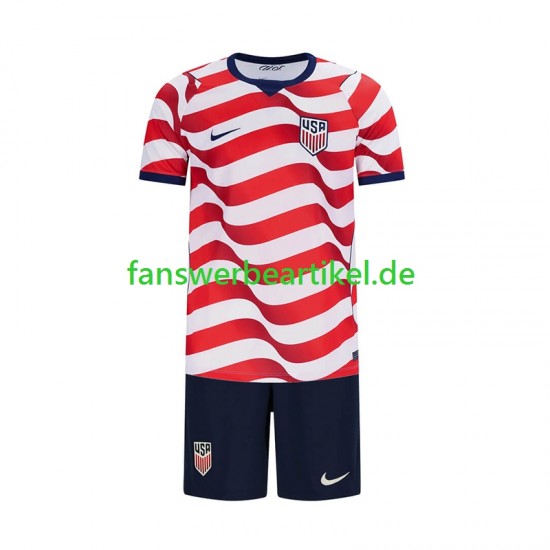 Trikot USA Kinder Heimausrüstung WM 2026 Kurzarm