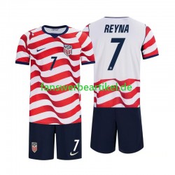Giovanni Reyna 7 Trikot USA Kinder Heimausrüstung WM 2026 Kurzarm