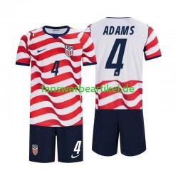 Tyler Adams 4 Trikot USA Kinder Heimausrüstung WM 2026 Kurzarm
