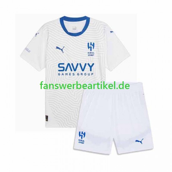 Al-Hilal Trikot Kinder Auswärtsausrüstung 2024-2025 Kurzarm