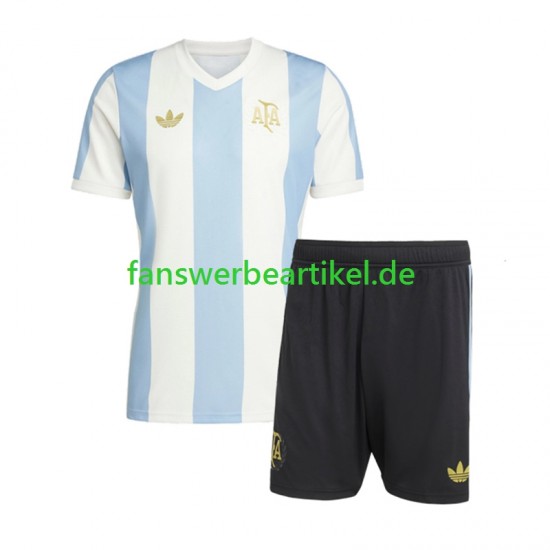 50 Anniversary Trikot Argentinien Kinder Heimausrüstung Kurzarm