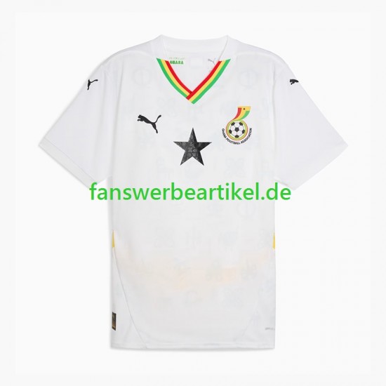 Trikot Ghana Herren Heimausrüstung 2024 Kurzarm