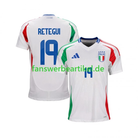 Mateo Retegui 19 Trikot Italien Herren Auswärtsausrüstung 2024 Kurzarm