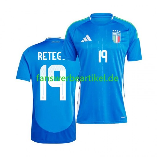 Mateo Retegui 19 Trikot Italien Herren Heimausrüstung 2024 Kurzarm