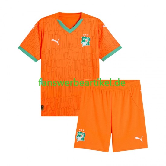 Trikot Elfenbeinküste Kinder Heimausrüstung 2025 Kurzarm