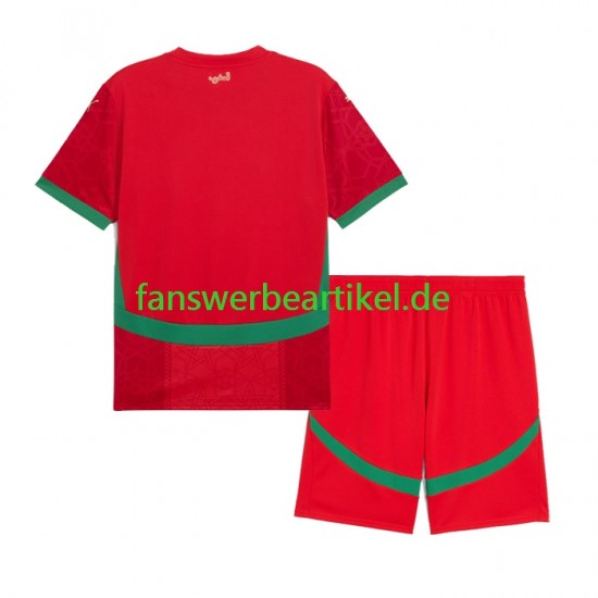 Trikot Marokko Kinder Heimausrüstung 2024 Kurzarm