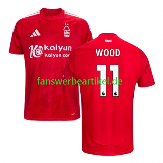 Chris Wood 11 Trikot Nottingham Forest Herren Heimausrüstung 2024-2025 Kurzarm