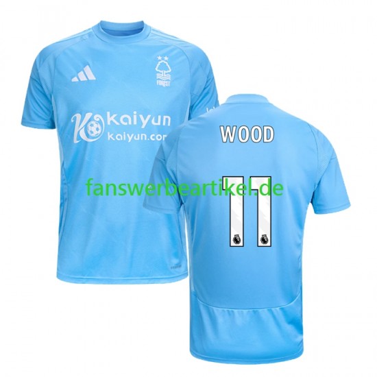 Chris Wood 11 Trikot Nottingham Forest Herren Ausweich ausrüstung 2024-2025 Kurzarm