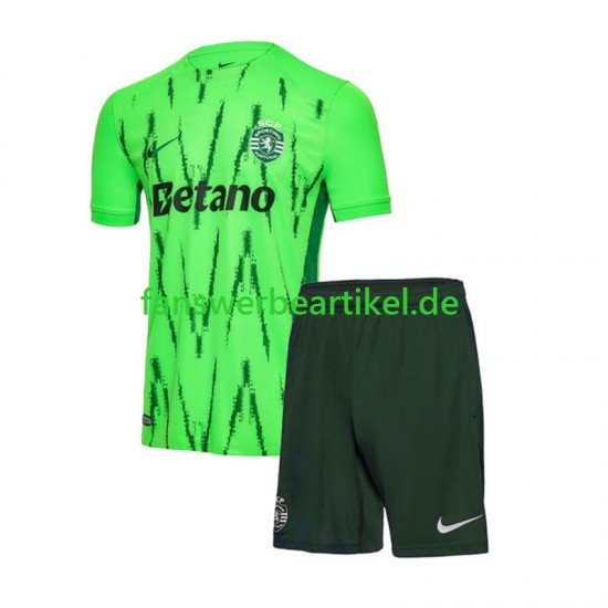 Trikot Sporting CP Kinder Ausweich ausrüstung 2024-2025 Kurzarm