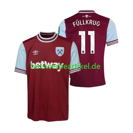 FULLKRUG 11 Trikot West Ham United Herren Heimausrüstung 2024-2025 Kurzarm