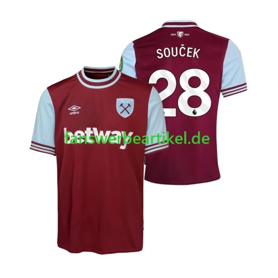 SOUCEK 28 Trikot West Ham United Herren Heimausrüstung 2024-2025 Kurzarm