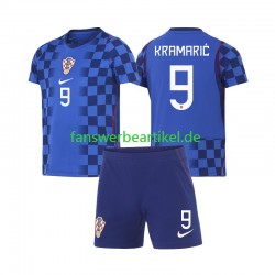 Andrej Kramaric 9 Trikot Kroatien Kinder Auswärtsausrüstung WM 2026 Kurzarm