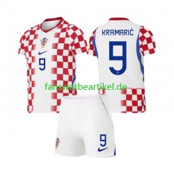 Andrej Kramaric 9 Trikot Kroatien Kinder Heimausrüstung WM 2026 Kurzarm