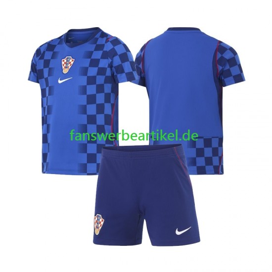 Trikot Kroatien Kinder Auswärtsausrüstung WM 2026 Kurzarm