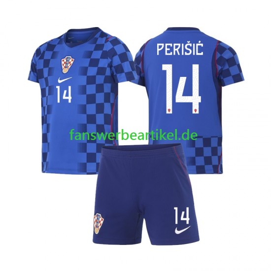 Ivan Perisic 14 Trikot Kroatien Kinder Auswärtsausrüstung WM 2026 Kurzarm