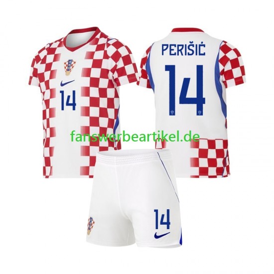 Ivan Perisic 14 Trikot Kroatien Kinder Heimausrüstung WM 2026 Kurzarm