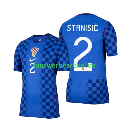 Josip Stanisic 2 Trikot Kroatien Herren Auswärtsausrüstung WM 2026 Kurzarm