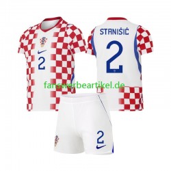 Josip Stanisic 2 Trikot Kroatien Kinder Heimausrüstung WM 2026 Kurzarm