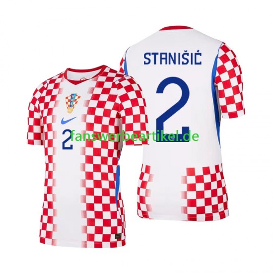 Josip Stanisic 2 Trikot Kroatien Herren Heimausrüstung WM 2026 Kurzarm