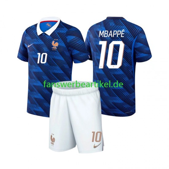 Kylian Mbappe 10 Trikot Frankreich Kinder Heimausrüstung WM 2026 Kurzarm