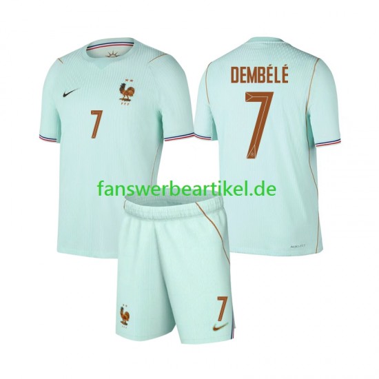 Ousmane Dembele 7 Trikot Frankreich Kinder Auswärtsausrüstung WM 2026 Kurzarm