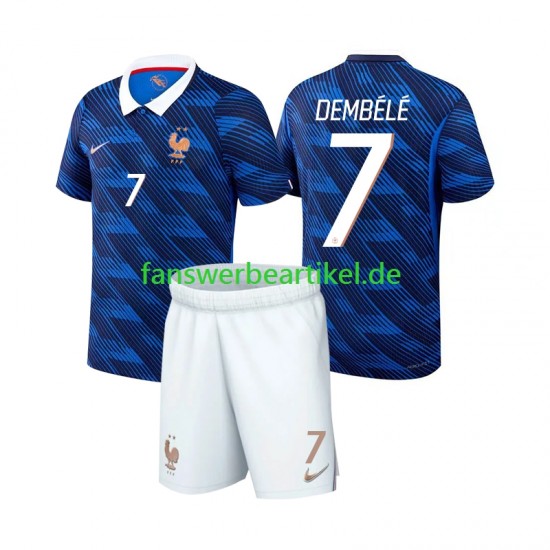 Ousmane Dembele 7 Trikot Frankreich Kinder Heimausrüstung WM 2026 Kurzarm