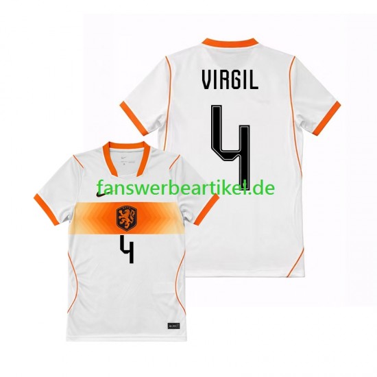 Virgil van Dijk 4 Trikot Niederlande Herren Auswärtsausrüstung WM 2026 Kurzarm