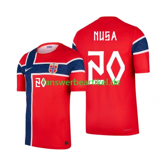 Antonio Nusa 20 Trikot Norwegen Herren Heimausrüstung WM 2026 Kurzarm