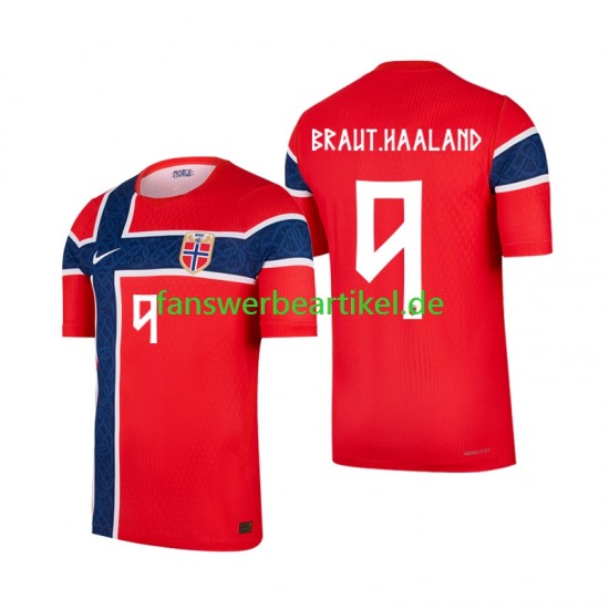 Erling Haaland 9 Trikot Norwegen Herren Heimausrüstung WM 2026 Kurzarm