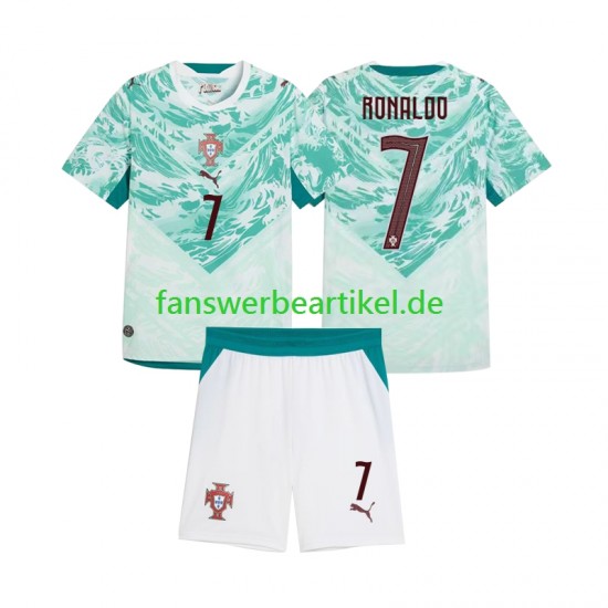 Cristiano Ronaldo 7 Trikot Portugal Kinder Auswärtsausrüstung 2026 2027 Kurzarm