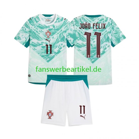 Joao Felix 11 Trikot Portugal Kinder Auswärtsausrüstung 2026 2027 Kurzarm