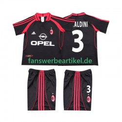 MALDINI 3 Retro 2000 2001 Trikot AC Mailand Kinder Ausweich ausrüstung Kurzarm