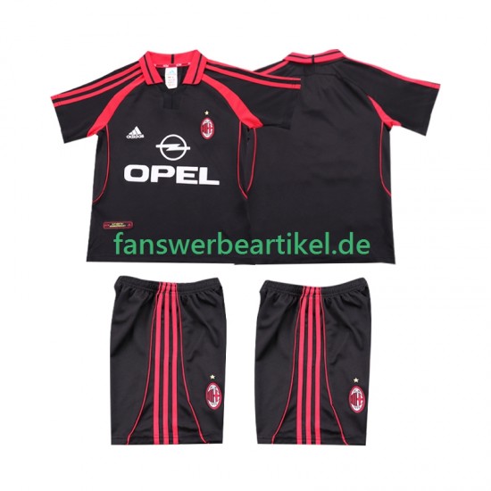 Retro 2000 2001 Trikot AC Mailand Kinder Ausweich ausrüstung Kurzarm