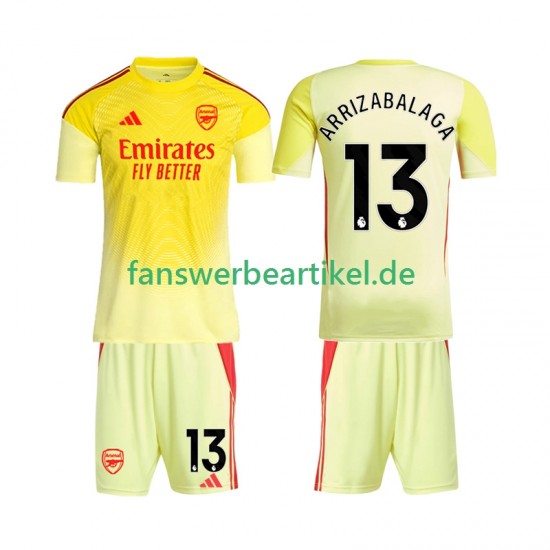 Kepa Arrizabalaga 13 Torwart Trikot Arsenal Kinder Heimausrüstung 2025-2026 Kurzarm
