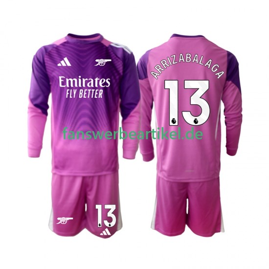 Kepa Arrizabalaga 13 Torwart Trikot Arsenal Kinder Ausweich ausrüstung 2025-2026 Langarm