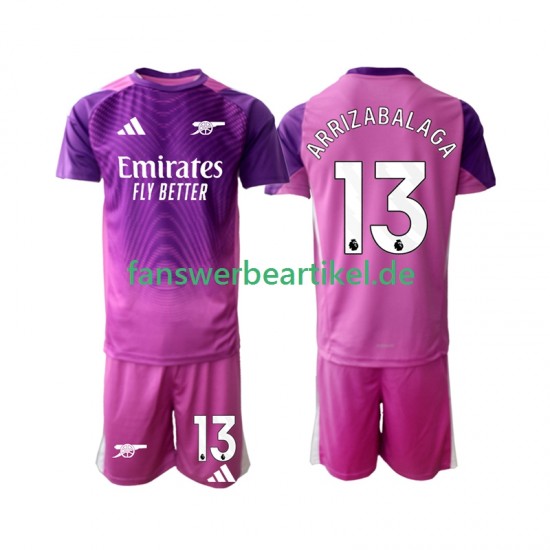 Kepa Arrizabalaga 13 Torwart Trikot Arsenal Kinder Ausweich ausrüstung 2025-2026 Kurzarm