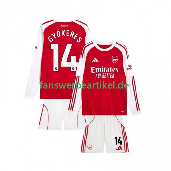 Viktor Gyokeres 14 Trikot Arsenal Kinder Heimausrüstung 2025-2026 Langarm