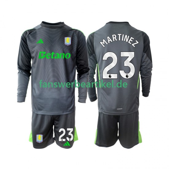 Emiliano Martinez 23 Torwart Trikot Aston Villa Kinder Heimausrüstung 2025-2026 Langarm
