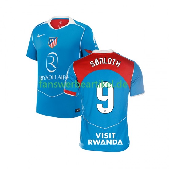 Alexander Sorloth 9 Trikot Atlético Madrid Herren Ausweich ausrüstung 2025-2026 Kurzarm