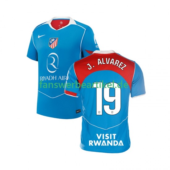 Julian Alvarez 19 Trikot Atlético Madrid Herren Ausweich ausrüstung 2025-2026 Kurzarm