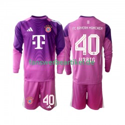 Jonas Urbig 40 Torwart Trikot FC Bayern München Kinder Viertes ausrüstung 2025-2026 Langarm