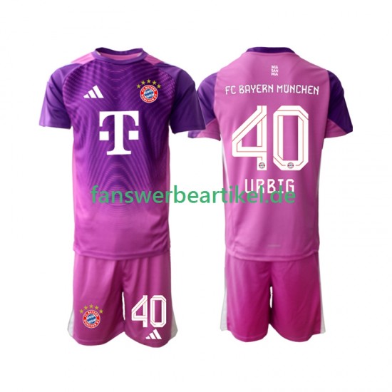 Jonas Urbig 40 Torwart Trikot FC Bayern München Kinder Viertes ausrüstung 2025-2026 Kurzarm