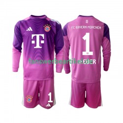 Manuel Neuer 1 Torwart Trikot FC Bayern München Kinder Viertes ausrüstung 2025-2026 Langarm
