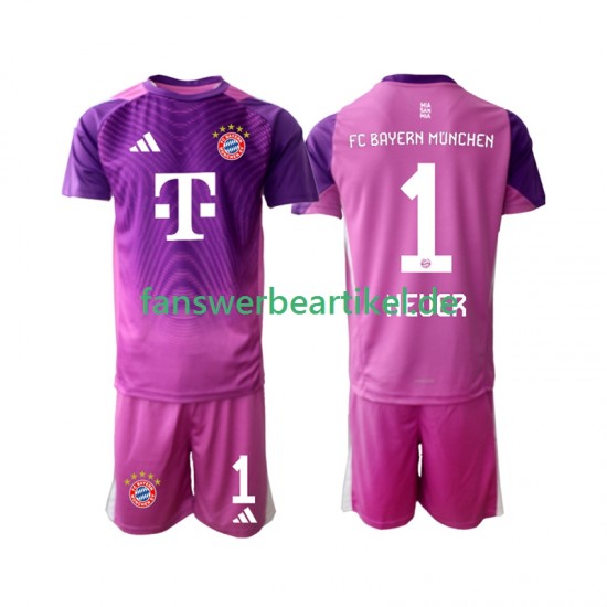Manuel Neuer 1 Torwart Trikot FC Bayern München Kinder Viertes ausrüstung 2025-2026 Kurzarm