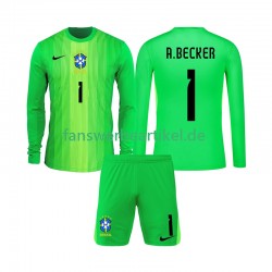 Alisson Becker 1 Torwart Trikot Brasilien Kinder Heimausrüstung 2026 Langarm