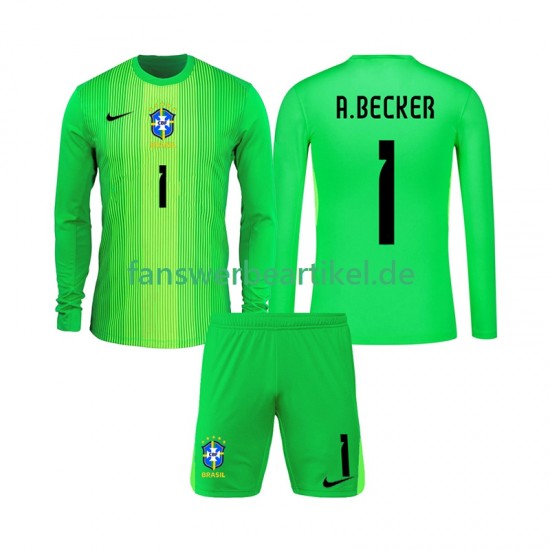 Alisson Becker 1 Torwart Trikot Brasilien Kinder Heimausrüstung 2026 Langarm