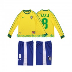 KAKA 8 Retro 1998 Trikot Brasilien Kinder Heimausrüstung Langarm