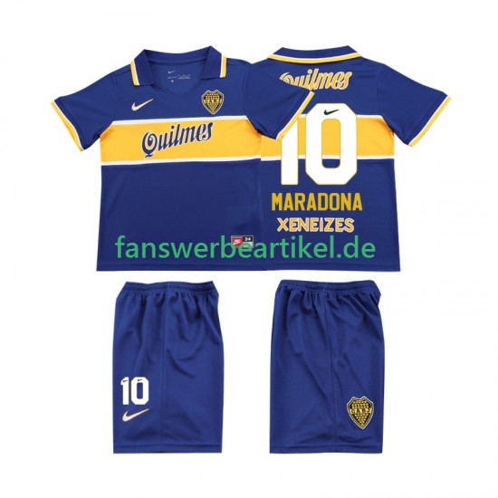 MARADONA 10 Retro 1996 1997 Trikot Boca Juniors Kinder Heimausrüstung Kurzarm