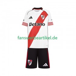 Trikot River Plate Kinder Heimausrüstung 2025-2026 Kurzarm